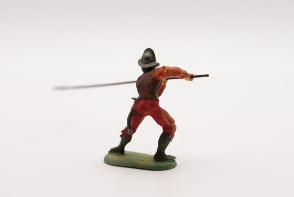 Landsknecht kämpfend spanischer Helm